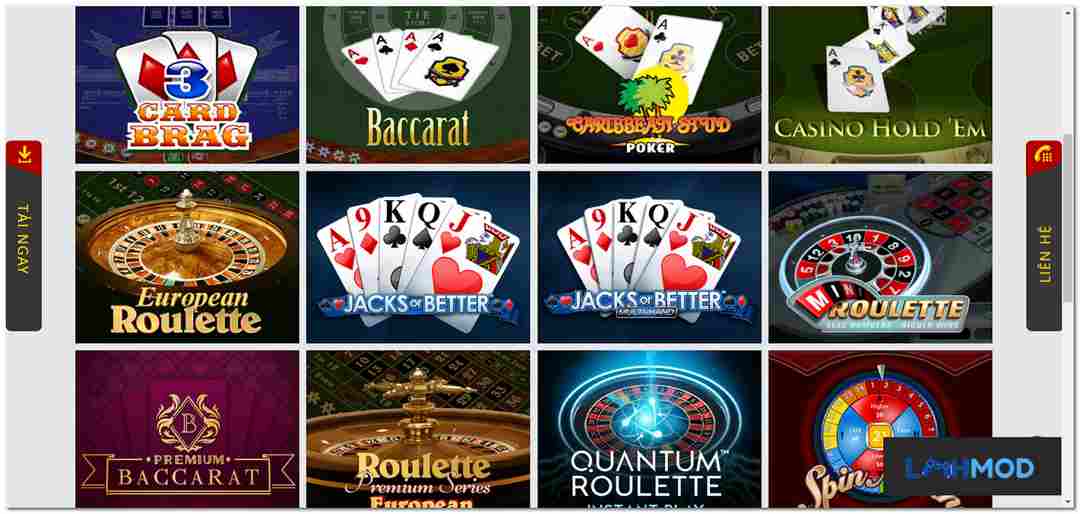 Casino game bài thỏa thích cùng Dafabet